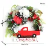 Corona de Navidad de 50 cm Decoraciones Navideñas Enredadera de Navidad de 2.7 m Decoración de Puerta Colgante de Puerta Colgante de Pared Círculo de Navidad de 60 cm