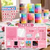 Set de cuentas premium para manualidades DIY, incluye un juego completo de herramientas, plancha y paquetes suplementarios para juguetes de cuentas