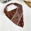 Faixa de Cabeça Triangular Paisley Retrô Americana com Elástico Antiderrapante, Acessório de Cabelo Estilo de Rua para Fotos de Férias de Garota Popular