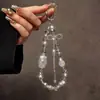 Nueva Cadena para Teléfono Móvil Cadena Colgante de Cristal Diseño de Gama Alta Pequeño Nicho Sentido del Diseño Exquisito Correa Colgante de Muñeca para Mujer Accesorios para Bolsos