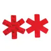 Esterilla Aislante Térmico No Tejida Transfronteriza, Posavasos Rojo Estampado, Esterilla Protectora Antiadherente para Sartén, Anti-Quemaduras para Sarténes Planas
