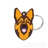 Animal Perro Gato Llavero de PVC Anillo de Llavero Cadena de Llaves Colgante Anillo de Llavero Llave de Coche