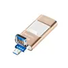 Processamento Personalizado de Celular com Interface Type-C para Computador Android Pen Drive de Metal Simples Fabricante Venda por Atacado Pen Drive USB de Três Interfaces 3.0