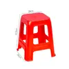 Taburete de Plástico Rojo Azul para el Hogar Cuadrado Grueso para Sala de Estar Hotel Silla de Plástico para Adultos Apilable