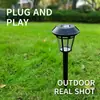 Amazon Transfronterizo Exterior Solar Redonda Impermeable Lámpara de Jardín para Césped Decoración del Hogar Fabricante Lámpara de Plástico