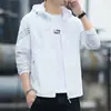 Ropa de Protección Solar de Verano para Hombre, Ropa de Piel de Seda de Hielo Anti-UV para Hombre, Chaqueta Fina Versátil, Top de Ropa de Pesca de Secado Rápido