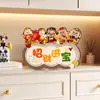 Cinco Bendiciones Vienen a Mi Hogar: Los caquis simbolizan la buena fortuna. Piezas Decorativas para Gabinete de Entrada, Gabinete de TV para Sala de Estar y Puerta de Entrada. Regalo de inauguración
