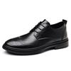 Envío Gratis Verano Nuevo Zapatos de Cuero para Hombre Zapatos Casuales de Gama Alta Estilo Brogue Juvenil Derby Moderno Zapatos para Hombre de Cuero Suave que Aumentan la Altura