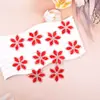 Adesivos Originais de Coração com Laço Vermelho e Flores de Strass Acessórios DIY Strass Hotfix Adesivo para Sapatos, Chapéus, Bolsas e Strass para Transferência de Calor