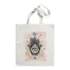 Bolso de Lona Estampado Ojo Turco Azul Bolso de Hombro Bolso Plegable Bolso Tote Bolso de Compras Comercio Exterior