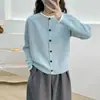 Nuevo Cárdigan Suéter de Encaje 2026 para Mujer, Suéter de Punto Holgado, Abrigo de Moda con Cuello Redondo, Juvenil y Elegante, Gama Alta