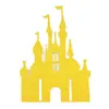 Cartão de Decoração de Bolo de Aniversário Castelo de Conto de Fadas Infantil Rosa Dourado Príncipe Princesa Layout de Atmosfera Enfeites Plug-in