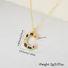 Europa y Estados Unidos venta caliente transfronteriza collar con colgante de 26 letras inglesas cobre microincrustado circonita accesorios diy colgante al por mayor
