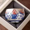 Fabricante 999 Plata Dorada Buda Sentado Loto Arhat Taza Cerámica Kung Fu Juego de Té Taza de Té China Gama Alta Taza de Té Taza de Maestro
