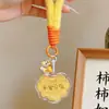 Llavero Shuibei Candado Dorado, Paz y Alegría, Oro Puro 999, Cadena para Teléfono, Colgante Lindo para Bolso, Adorno Decorativo al por Mayor