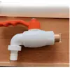 Válvula de engate rápido com esfera, válvula de passagem reta de alto fluxo, durável e prática para uso externo, adequada para torneiras de água quente e fria de engenharia, prática e fácil de usar