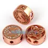 Accesorios para Joyería DIY Cobre Puro Chapado en Oro Microincrustado con Circonita Diamante Completo Letras Metálicas Cuentas A-W Collar Pulsera