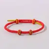 Cuerda de Mano Trenzada de Ocho Hilos Producto Semi-Terminado Cuenta Portátil Cuerda Roja No. 72 Alambre de Jade DIY Joyería Pulsera Trenzada Gratis de Pareja para Hombres y Mujeres