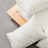 Funda de almohada larga de algodón de fibra larga, color liso estampado, estilo ins escandinavo 2025, nuevo lujo accesible, B&B, individual