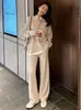 Conjunto de Ropa: Conjunto de Dos Piezas de Suéter Falso de Dos Piezas y Pantalones de Pierna Ancha, Nuevo Estilo Otoño e Invierno