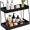 Estante de Madera para Baño Transfronterizo Organizador de Artículos Varios Tipo Escritorio Mesa Estante de Almacenamiento Combinado Hierro-Madera Estante de Piso para Encimera Especias