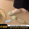 Zapatos de salón para mujer, nueva colección primavera/otoño 2026, estilo coreano, mocasines planos de punta cuadrada con lazo, sin cordones
