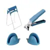 Pinças resistentes ao calor, pegador de tigela doméstico, conjunto resistente ao calor, pinças resistentes ao calor e antiderrapantes, pinças para cozinhar no vapor, essencial de cozinha