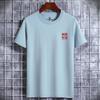 Camiseta de manga corta con cuello redondo para hombre, nueva camiseta informal de verano de estilo coreano, holgada, de algodón, de media manga, para estudiantes.