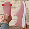 Zapatos de Mujer Venta Cruzada Dropshipping Zapatos Casuales Primavera Talla Grande Zapatos de Mujer Tejido Volador Transpirables Zapatos Casuales Suela Suave Boca Baja Zapatos Individuales