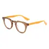 Óculos de Sol da Moda para Exportação Europeia e Americana para Homens e Mulheres, Armações de Óculos Patchwork Coloridas Únicas, Óculos Ópticos Redondos Tendência em Acetato