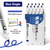 Caneta para quadro branco apagável preto azul vermelho alta capacidade fácil de apagar cabeça grossa caneta para reunião de escritório tinta à base de água pincel