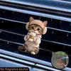 Lindo Clip de Perfume para Ventilación de Coche de Gato Gatito Acrílico Decoración de Coche Accesorio de Interior Adorno de Fragancia