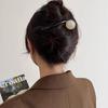 Horquilla con clip de un solo carácter, trenzada, con hebilla de rana, sencilla y elegante, horquilla con perla de alta calidad, pinza para el pelo en la parte posterior de la cabeza, accesorio para la cabeza