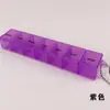 Pastillero Semanal Transparente Rectangular de Siete Compartimentos Mini Portátil a Prueba de Humedad Pastillero de Siete Días Venta al por Mayor