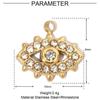 Concha chapada en oro al vacío cruz acero titanio diy colgante pequeño femenino caballito de mar estrella acero inoxidable joyería pulsera colgante