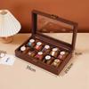 Caja de Almacenamiento de Relojes de Cuero con Grano de Madera Vintage Caja para Múltiples Relojes de Alta Gama Reloj de Pulsera Reloj Mecánico Joyero para el Hogar Gran Capacidad