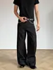Otoño 2026 Retro Americano Costura de Contraste Plateada Pierna Ancha Cintura Alta Desestructurado Abertura Suelto Caída Pierna Recta Jeans Pantalones Largos
