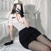 Lencería de hadas sexy cos azafata uniforme de policía traje juego de roles secretaria OL falda de cadera DK411