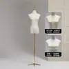 Tienda de Ropa Modelo Femenino Estante Vestido de Novia Ventana Maniquí Falso Modelo Femenino de Medio Cuerpo Accesorios Soporte de Exhibición Cuerpo Completo