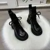 Botas Martin gruesas con suela gruesa y forro polar para mujer, colección otoño/invierno 2026, botas de algodón con suela suave, botas versátiles de estilo británico, botines de moda para mujer
