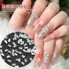 Arte de Unhas Zircônia Estilo Natalino com Joias de Diamante Fundo Reto Mini Zircônia para Unhas Diamante DIY Arte de Unhas de Natal Joias de Diamante