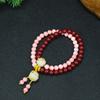 Pulseira de Bodhi Cinnabar Queimada com Carvão, Garra de Gato Fofa, Multicamadas para Mulheres, Pulseira Cinnabar Dopamina da Moda, Popular em Live Streaming