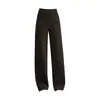 Pantalones rectos elegantes y texturizados de mezcla de lana para mujer, nueva colección otoño/invierno 2026, pantalones de pierna ancha holgados y favorecedores con cintura elástica, pantalones casuales