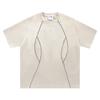 Estilo desconstrução de função urbana cityboy cor sólida simples moda blockcore usar camiseta de manga curta masculina tee