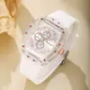2024 Explosivo Transfronterizo Barril Caliente Casual Simple Reloj de Silicona Pulsera de Amor Joyería Traje