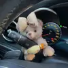 Urso de pelúcia criativo boneco de desenho animado decoração de limpador de para-brisa de carro pisca-alerta do carro enfeites de carro