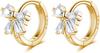 Amazon Hot Bow Brincos O-ring Fivela de orelha com brincos de zircônia Joias de orelha simples de alta qualidade para mulheres
