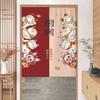 Lucate Cortina para Puerta de Gato para Hogar Dormitorio Cocina Cortina de Partición Baño Media Cortina Refugio para Inodoro Lino Cortina de Puerta Sin Perforaciones