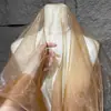 Tejido de malla ligera al agua velo fino tela para vestido de novia gasa suave sedosa organza transparente tela de diseñador para ropa