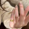 Anillo de Bambú de Plata Esterlina S925 Estilo Corte Vintage Esmalte Dorado Nicho para Mujer Anillo de Dedo de Alta Gama Anillo de Nuevo Estilo Chino